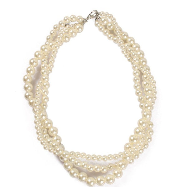 韓国ブランドHei★芸能人着用_ribbon string pearl necklace Qoo10] Hei ribbon string pearl