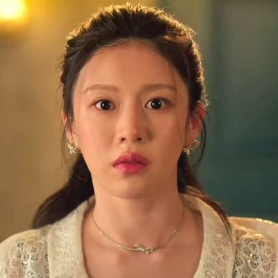 Kdrama Can This Love Be Translated Go Youn‑jung Ribbon Bow Earrings