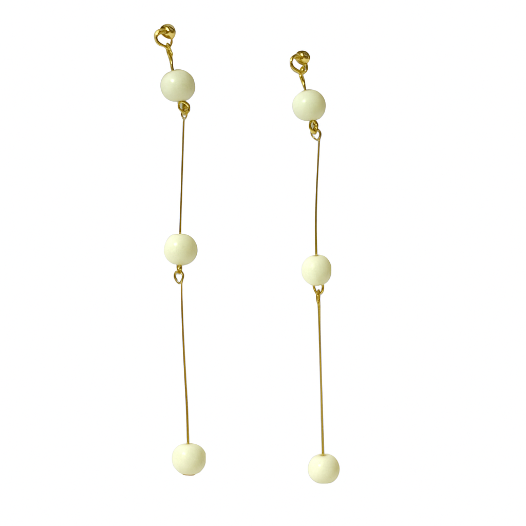 Genie, Make A Wish Ga-Young (Bae Suzy) Gold Dangle Earrings with beads