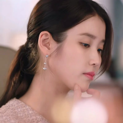 Kdrama Perfect Crown Earrings seen on IU | star dangle drop earrings