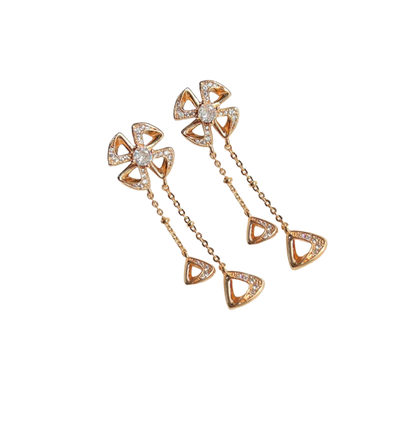 Queen Of Tears Clover Floral Drop Dangle Earrings 눈물의 여왕 Hong Hae In Jewellery (Kim Ji Won)