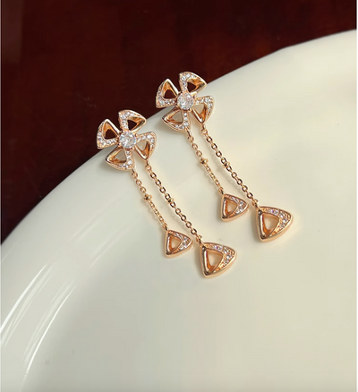 Queen Of Tears Clover Floral Drop Dangle Earrings 눈물의 여왕 Hong Hae In Jewellery (Kim Ji Won)