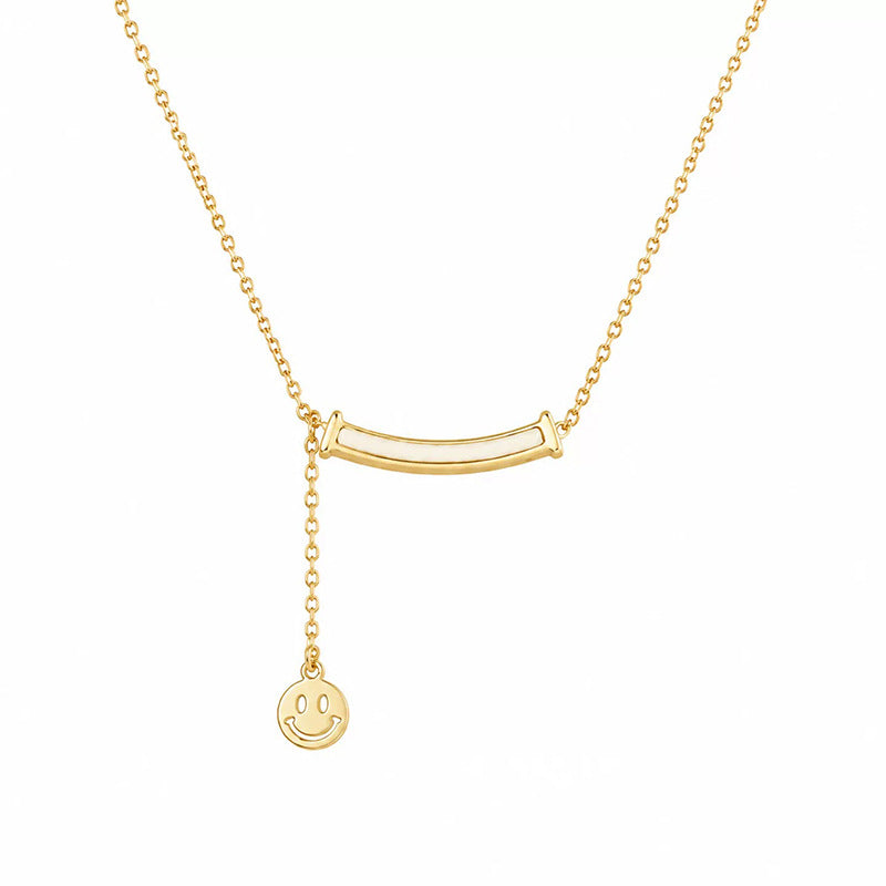 The Early Spring Floral Shang Tassle Necklace Smiley Face