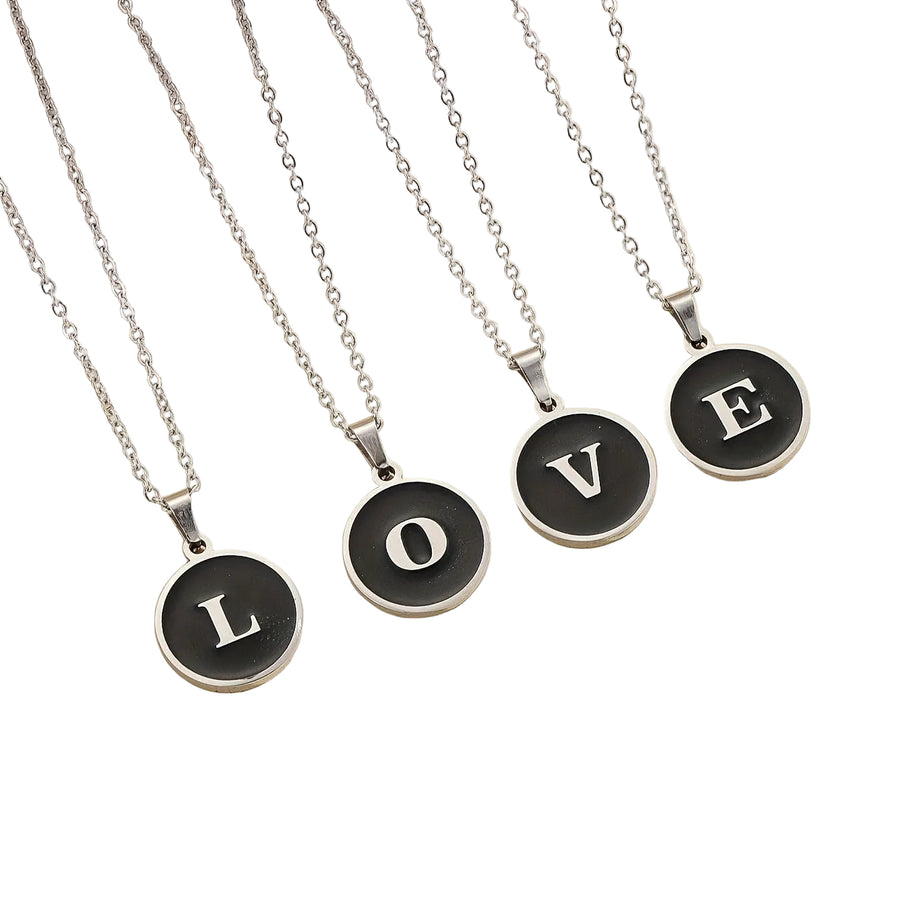 CDrama The Early Spring Floral Shang Zhitao's Typewriter Key Necklace Initial Pendant
