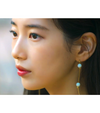 Genie, Make A Wish Ga-Young (Bae Suzy) Gold Dangle Earrings with beads