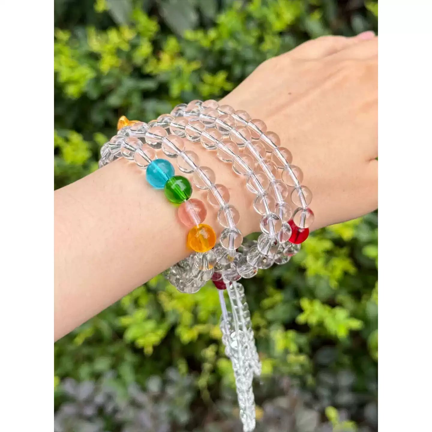 Flora Shang multi-wrap crystal beaded bracelet as seen C Drama The Early Spring