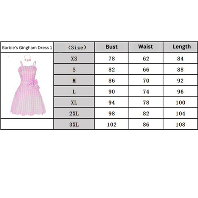 Barbie Costume | Barbie Cosplay | Barbie Gingham Dress Style 1