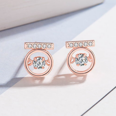 Sterling Silver Circle Earring with T Bar from Kdrama What's wrong with secretary kim, seen on Park Min-Young