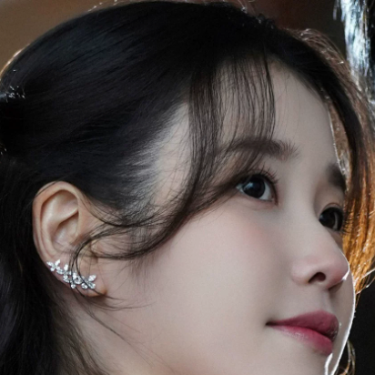 IU Silver Floral Climber Earrings | Perfect Crown Kdrama