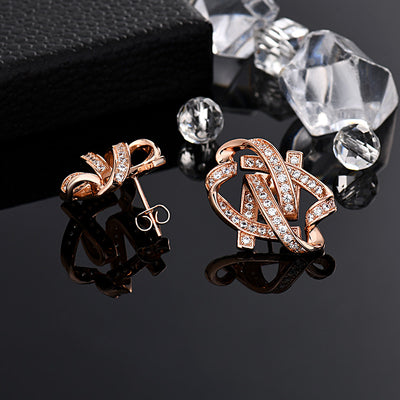 Korean Jewelry Gold Abstract Earrings As seen on Rachel Park in the Kdrama series Marry My Husband