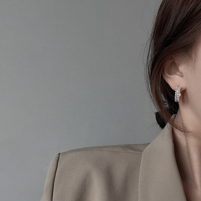 Se Jeong Business Proposal Pearl Embellished Cuff Earrings