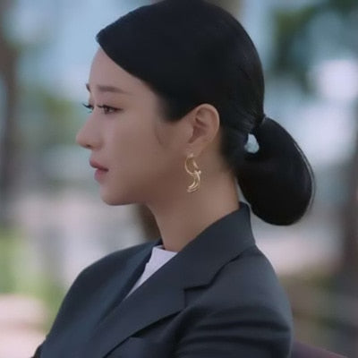 Sea Yea Ji linked earrings Inspired It's Okay Not To be Okay Korean Drama