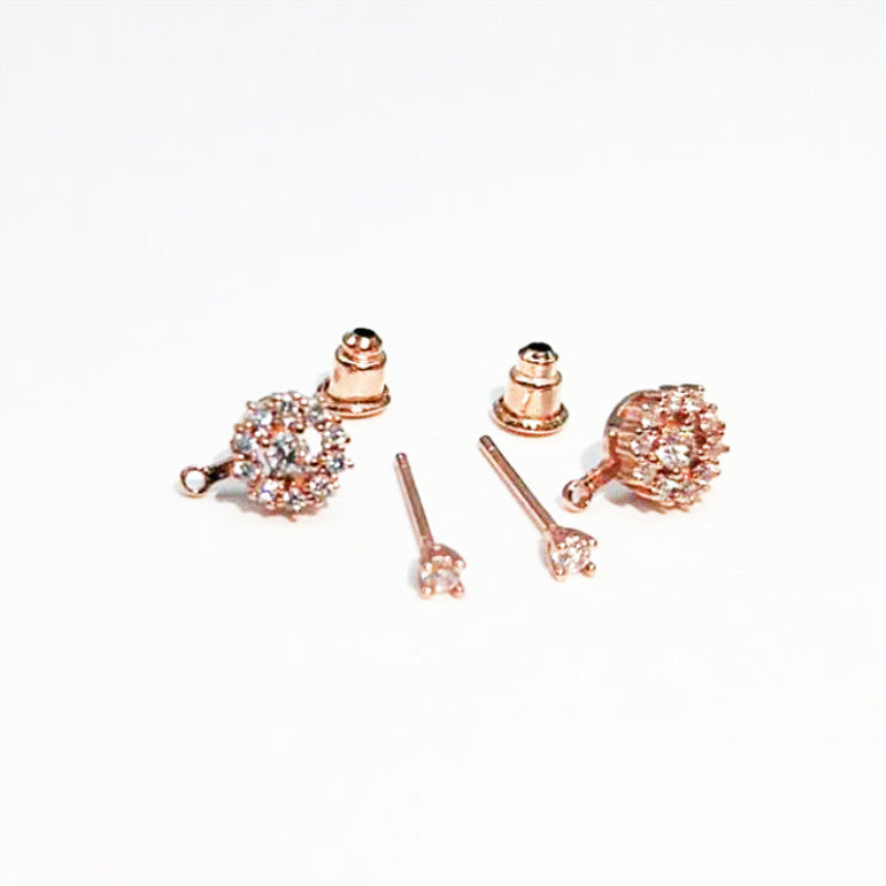 2 in 1 Stil Zirkon Tropfen Runde Ohrring Kdrama Schmuck Inspiriert von Touch Your Heart Yoo In Na