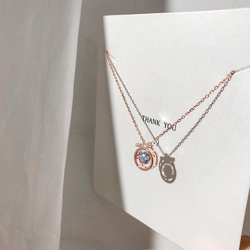 Sterling Silver Circle Pendant Necklace from Kdrama What's wrong with secretary kim, seen on Park Min-Young