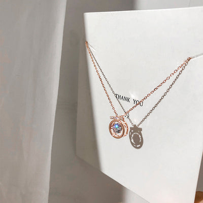 Sterling Silver Circle Pendant Necklace from Kdrama What's wrong with secretary kim, seen on Park Min-Young