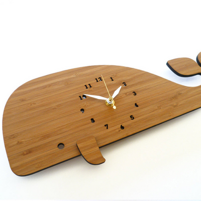 Woo Young Woo Inspired Wooden Whale Clock