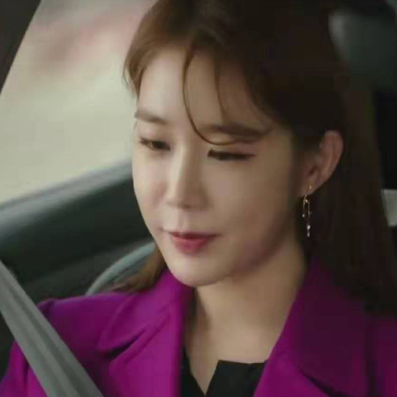 Kdrama-Schmuck von Touch Your Heart Yoo In Na asymmetrische Ohrringe