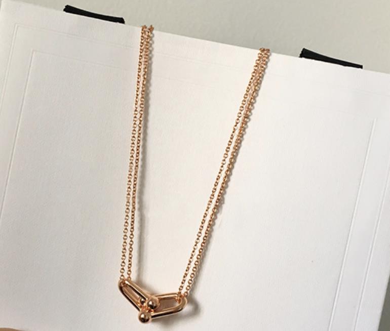 Kdrama Penthouse Shim Su-ryeon (Lee Ji-ah) /  Logan (Park Eun-Seok) Inspired Double Link Pendant Titanium Necklace