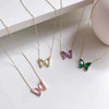 Butterfly 18K Gold Crystal Necklace