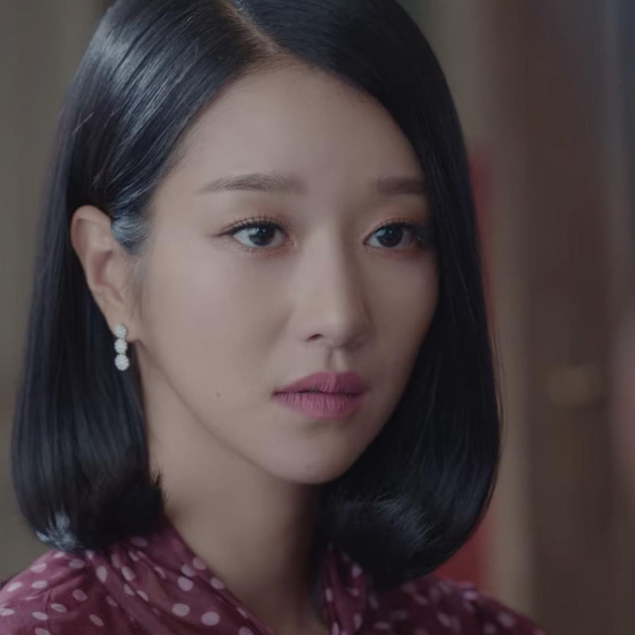 Seo Yea-Ji  Earrings From It's Okay TO Not Be Okay| Round Gem Drop Earrings