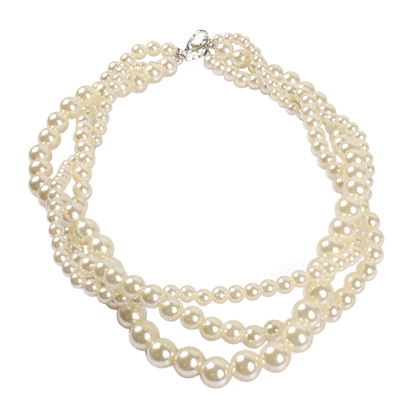 Stacked Elegant Pearl Necklace from Penthouse Kim So-yeon