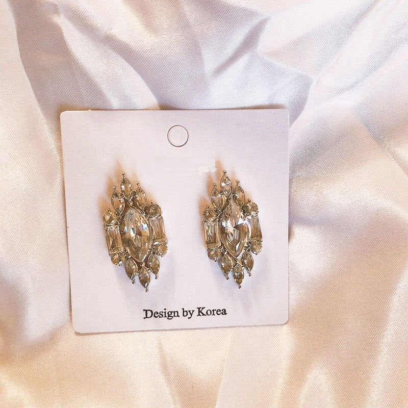 IU Crystal Geometric Earrings | Hotel Del Luna
