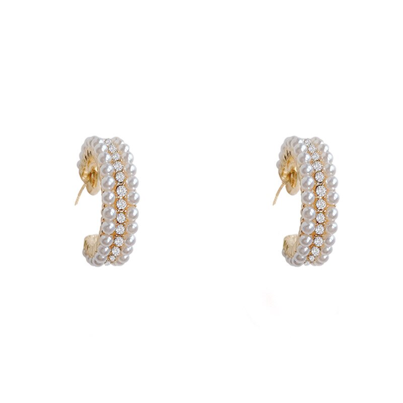 Se Jeong Business Proposal Pearl Embellished Cuff Earrings