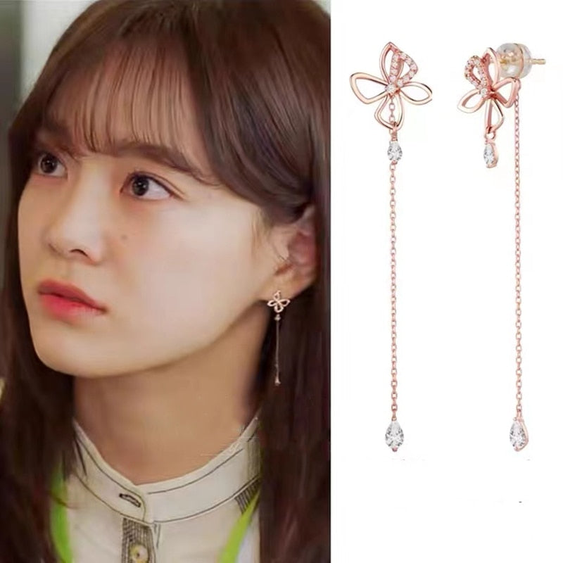 Se Jeong  Business Proposal butterfly Chain Earrings