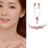 Her Private Life Sterling Silver s925 Rose Necklace & Earrings As Seen On Rachel Park