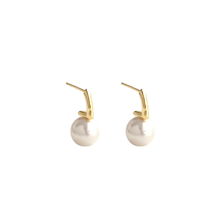 Square Hoop Pearl Drop Earrings Kim Se Jeong Business Proposal