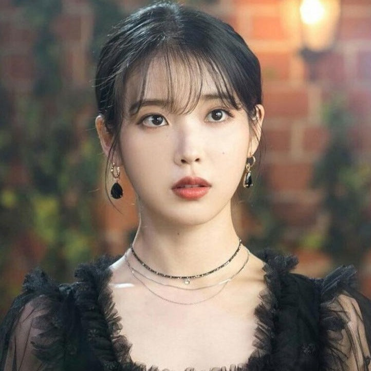 Black Teardrop Gem Earrings | IU - Hotel Del Luna