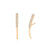 Crash Landing on You Earrings | 925 Sterling Silver | Diamond Bar Design