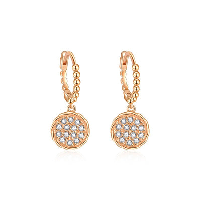 Little Women Kdrama Oh In Ju Round Plated Dangle Earrings | Kim Go Eun