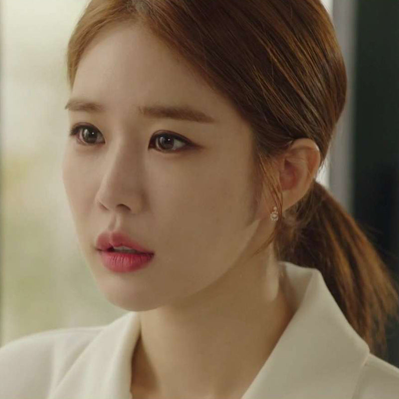 2 in 1 Stil Zirkon Tropfen Runde Ohrring Kdrama Schmuck Inspiriert von Touch Your Heart Yoo In Na