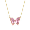 Butterfly 18K Gold Crystal Necklace