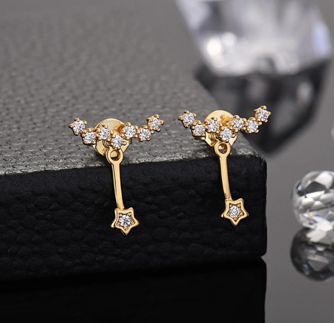 Little Women Oh In Ju | Kim Go Eun Star Ear Jacket Earrings