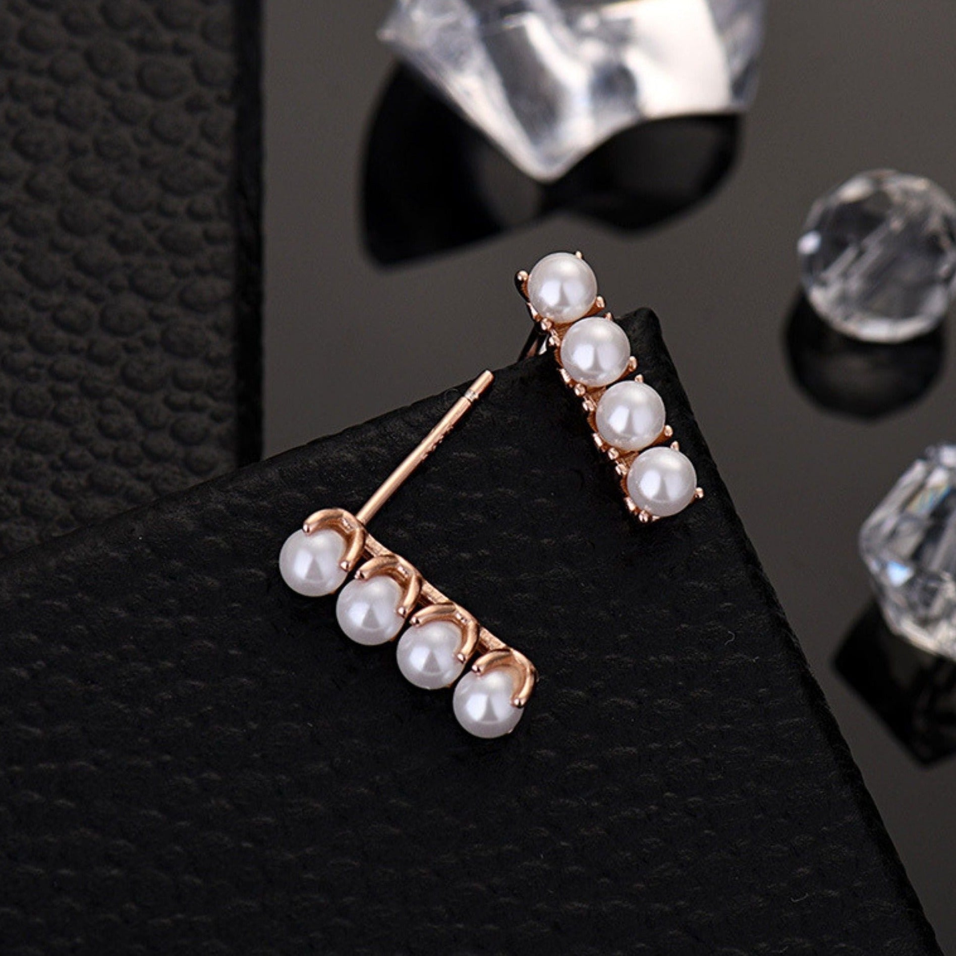 Seo Yea Ji Eve Kdrama Earrings Vertical Pearl Stud Earrings