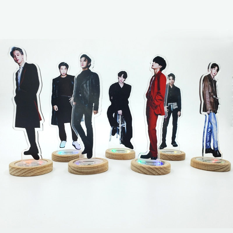 Army Collectibles - Jungkook Jin RM Jimin Suga Jhope V Acrylic Stand with Light