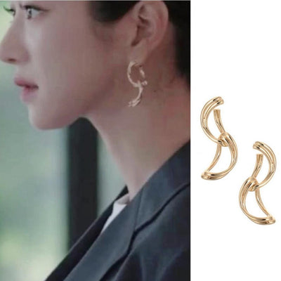 Sea Yea Ji linked earrings Inspired It's Okay Not To be Okay Korean Drama