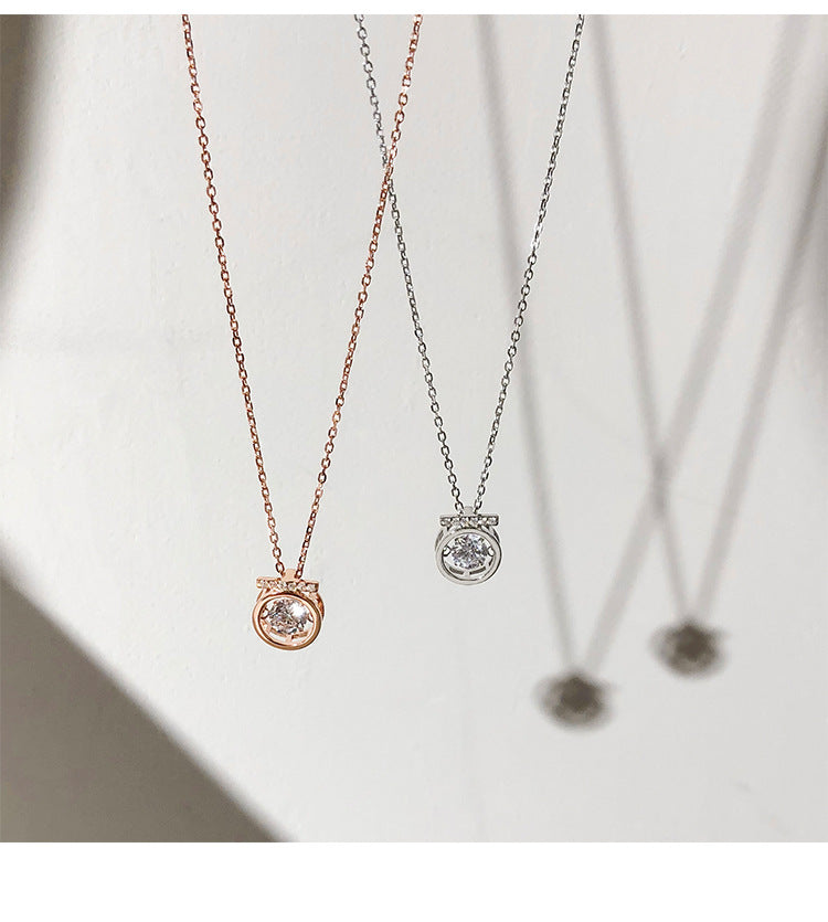 Sterling Silver Circle Pendant Necklace from Kdrama What s wrong with secretary kim seen on Park Min Young