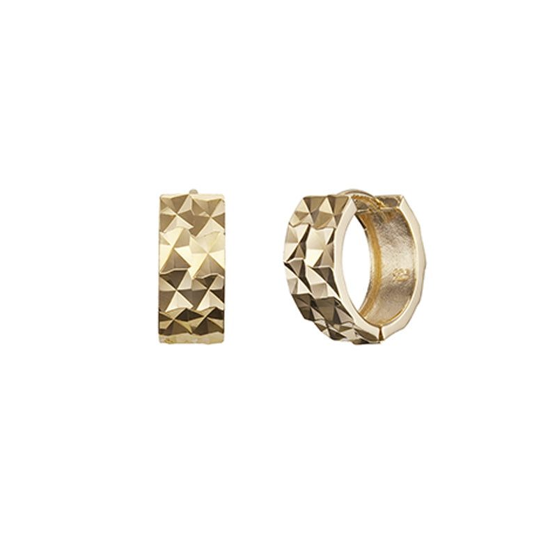 Crash Landing on You Earrings | 925 Sterling Silver | Gold Color Emboss Design