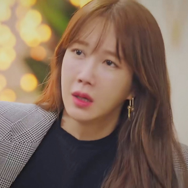 Korean Drama Penthouse Link Earrings As seen On Shim Su-ryeon Lee Ji-ah