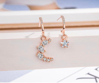 Celestial Moon & Star Mismatch Earrings | IU | Hotel Del Luna