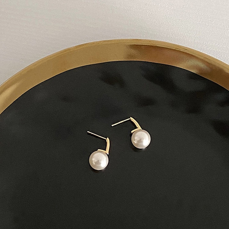 Square Hoop Pearl Drop Earrings Kim Se Jeong Business Proposal