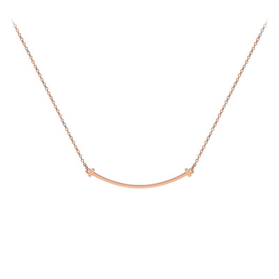 Kdrama Penthouse Shim Su-ryeon (Lee Ji-ah) Inspired Smile Titanium Necklace in Rose Gold