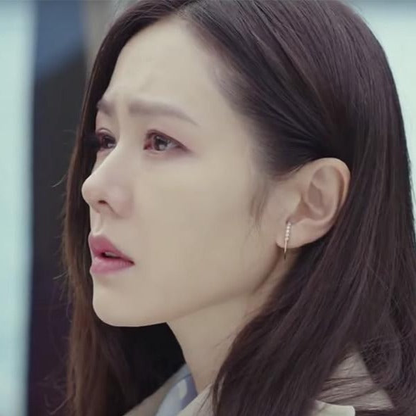 Crash Landing on You Earrings | 925 Sterling Silver | Diamond Bar Design