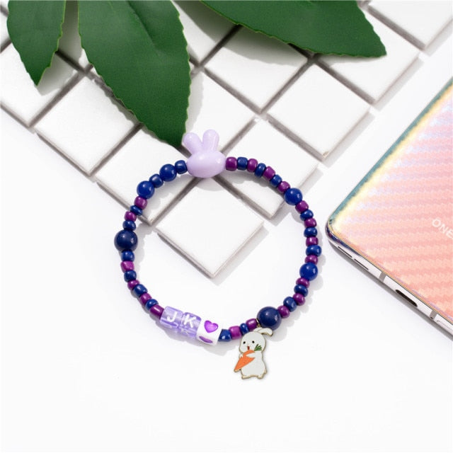 BTS X BT21 Bracelet Customized for V, Jimin, Jin, Jung Kook, SUGA, RM, –  Rosé K-Shop