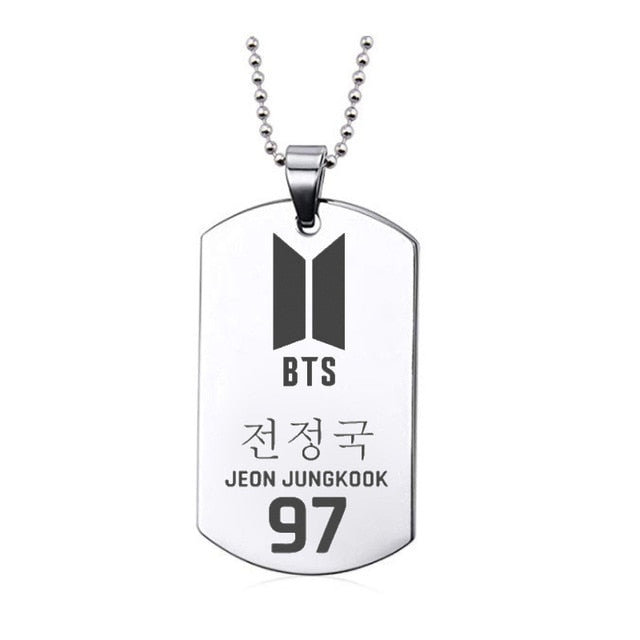 BTS Inspired Bias Armg Tag Necklace Set