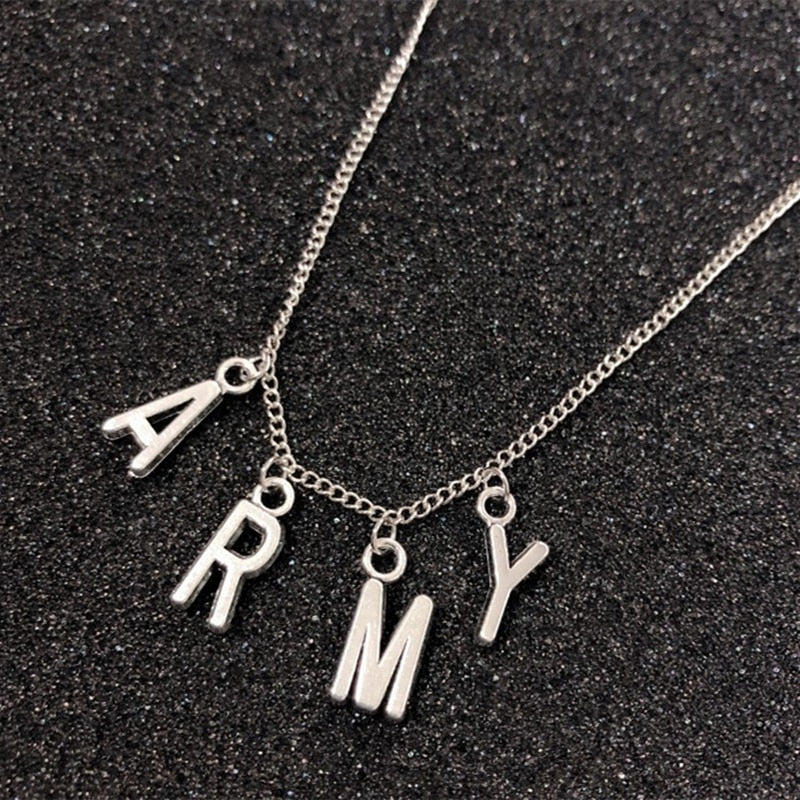 ARMY Necklace as seen on Jimin