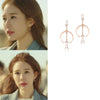 Jewelry from Kdrama Touch Your Heart Yoo In Na Inspired Drop Earrings with Gems